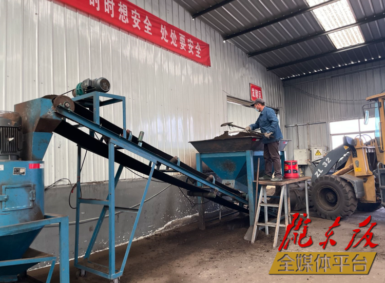 合水縣充分利用當?shù)匦笄菁S便及秸稈回收的有機肥料“變廢為肥”。本報記者 劉萍凝 攝