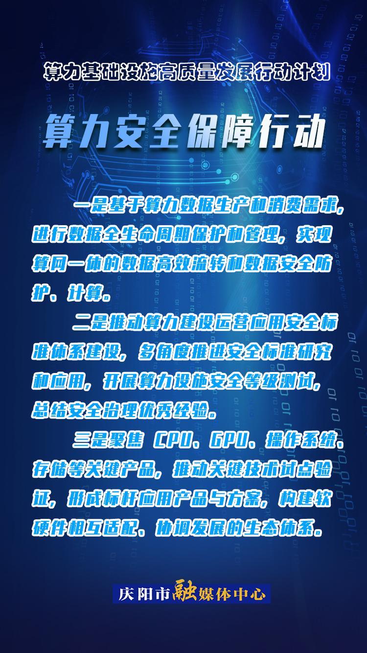 【海報】算力基礎(chǔ)設施高質(zhì)量發(fā)展行動計劃 | 算力安全保障行動